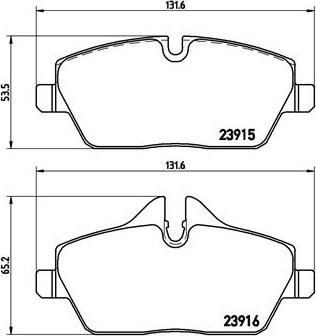 Brembo P 06 067 - Bromsbeläggssats, skivbroms xdelar.se