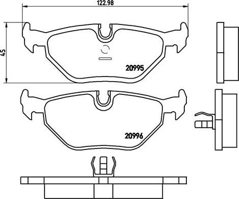 Brembo P 06 011 - Bromsbeläggssats, skivbroms xdelar.se