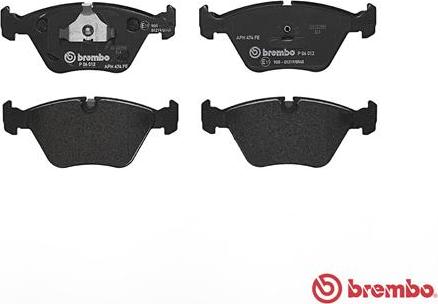 Brembo P 06 012 - Bromsbeläggssats, skivbroms xdelar.se