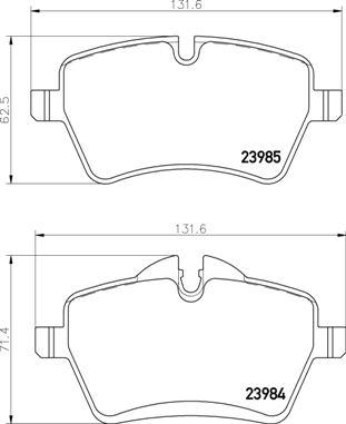 Brembo P 06 086 - Bromsbeläggssats, skivbroms xdelar.se