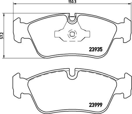 Brembo P 06 035 - Bromsbeläggssats, skivbroms xdelar.se