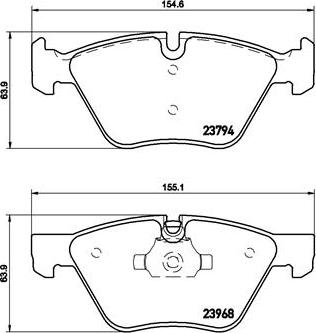 Brembo P 06 036 - Bromsbeläggssats, skivbroms xdelar.se