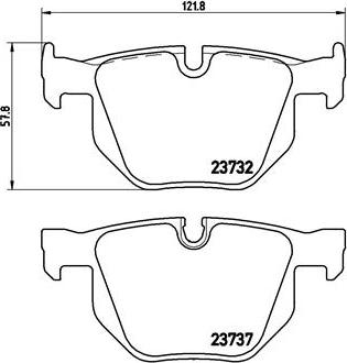 Brembo P 06 033 - Bromsbeläggssats, skivbroms xdelar.se