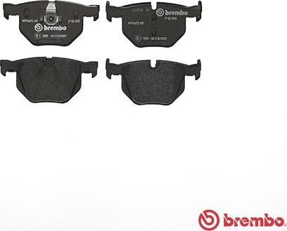 Brembo P 06 033 - Bromsbeläggssats, skivbroms xdelar.se