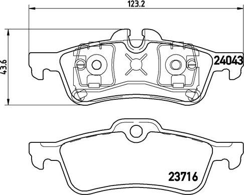 Brembo P 06 032 - Bromsbeläggssats, skivbroms xdelar.se