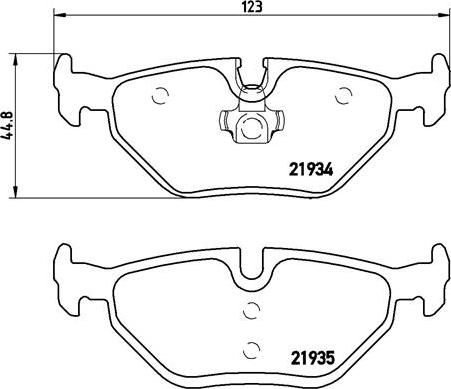 Brembo P 06 025 - Bromsbeläggssats, skivbroms xdelar.se