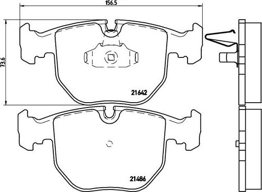 Brembo P 06 021 - Bromsbeläggssats, skivbroms xdelar.se