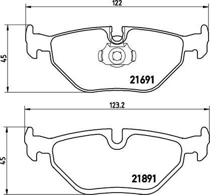 Brembo P 06 023 - Bromsbeläggssats, skivbroms xdelar.se