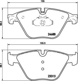 Brembo P 06 074 - Bromsbeläggssats, skivbroms xdelar.se