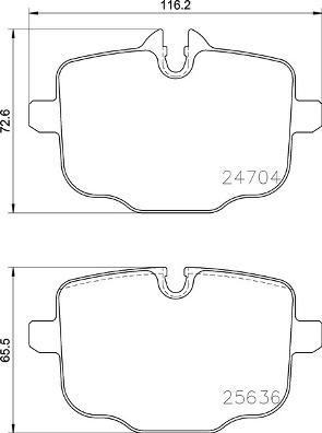 Brembo P 06 101 - Bromsbeläggssats, skivbroms xdelar.se