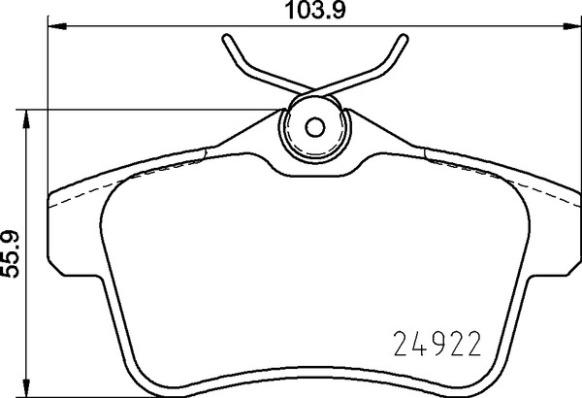 Brembo P 06 102 - Bromsbeläggssats, skivbroms xdelar.se