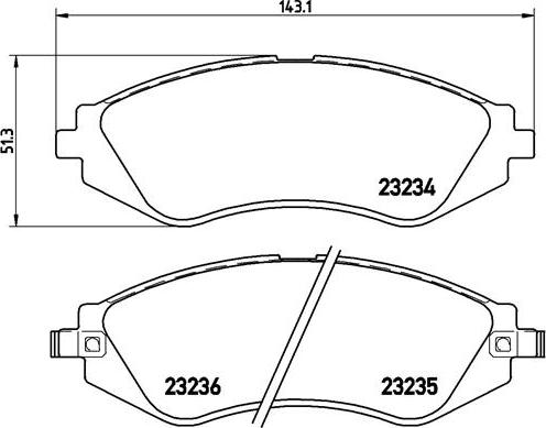 Brembo P 15 002 - Bromsbeläggssats, skivbroms xdelar.se