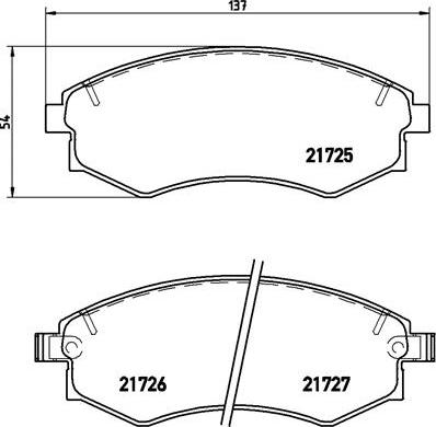 Brembo P 15 011 - Bromsbeläggssats, skivbroms xdelar.se