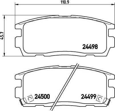 Brembo P 10 004 - Bromsbeläggssats, skivbroms xdelar.se