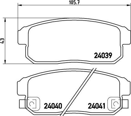 Brembo P 10 005 - Bromsbeläggssats, skivbroms xdelar.se