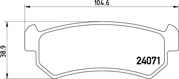 Brembo P 10 001 - Bromsbeläggssats, skivbroms xdelar.se