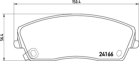 Brembo P 11 019 - Bromsbeläggssats, skivbroms xdelar.se