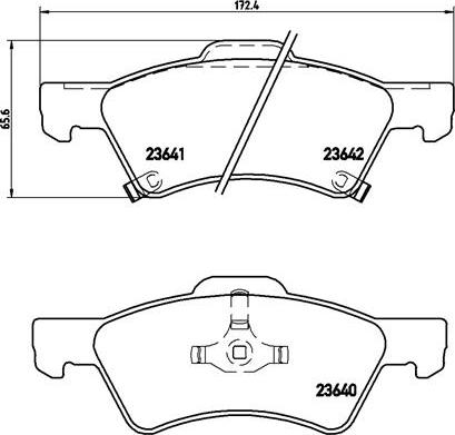 Brembo P 11 015 - Bromsbeläggssats, skivbroms xdelar.se