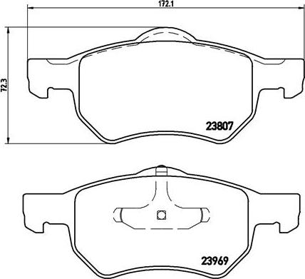 Brembo P 11 013 - Bromsbeläggssats, skivbroms xdelar.se