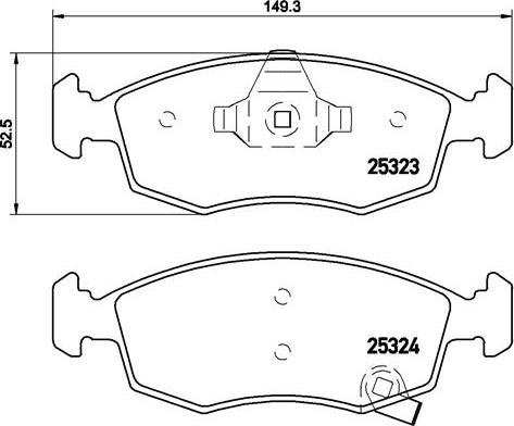 Brembo P 11 031 - Bromsbeläggssats, skivbroms xdelar.se