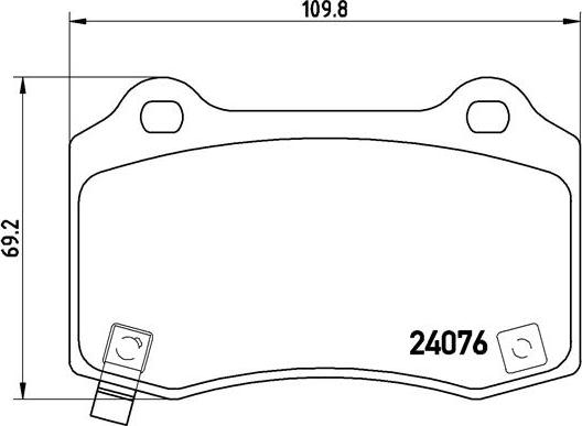 Brembo P 11 024 - Bromsbeläggssats, skivbroms xdelar.se