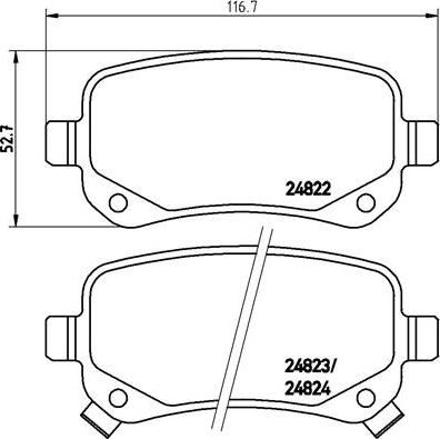 Brembo P 11 021 - Bromsbeläggssats, skivbroms xdelar.se