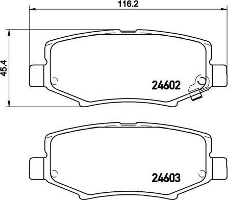 Brembo P 18 024 - Bromsbeläggssats, skivbroms xdelar.se