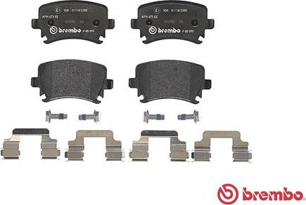 Brembo P 85 095 - Bromsbeläggssats, skivbroms xdelar.se