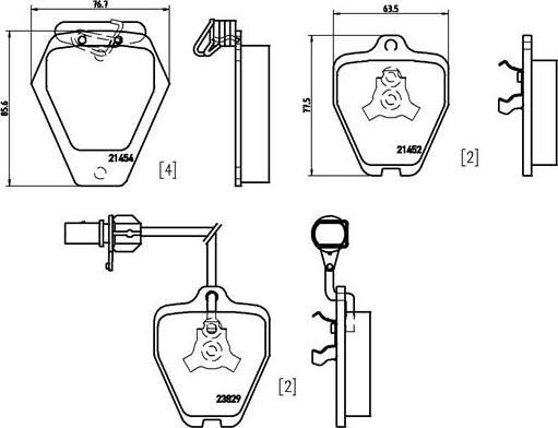 Brembo P 85 096 - Bromsbeläggssats, skivbroms xdelar.se