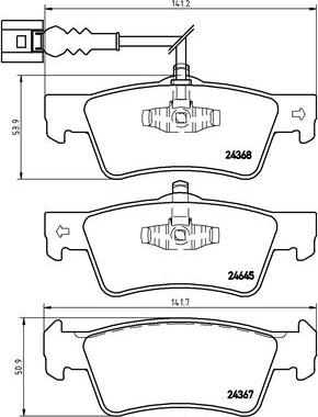 Brembo P 85 091 - Bromsbeläggssats, skivbroms xdelar.se