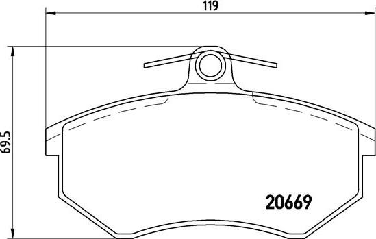 Brembo P 85 092 - Bromsbeläggssats, skivbroms xdelar.se