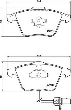 Brembo P 85 097 - Bromsbeläggssats, skivbroms xdelar.se