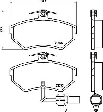 Brembo P 85 044 - Bromsbeläggssats, skivbroms xdelar.se