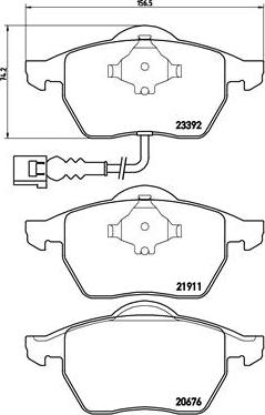 Brembo P 85 045 - Bromsbeläggssats, skivbroms xdelar.se