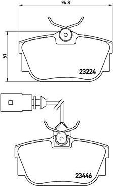 Brembo P 85 046 - Bromsbeläggssats, skivbroms xdelar.se