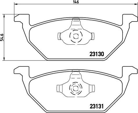 Brembo P 85 041X - Bromsbeläggssats, skivbroms xdelar.se