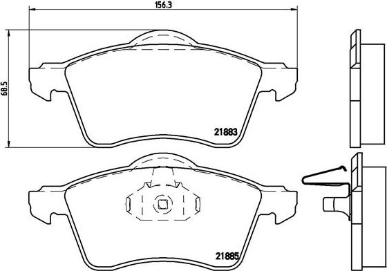 Brembo P 85 047 - Bromsbeläggssats, skivbroms xdelar.se