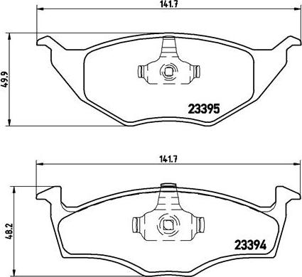 Brembo P 85 055 - Bromsbeläggssats, skivbroms xdelar.se