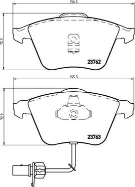 Brembo P 85 056 - Bromsbeläggssats, skivbroms xdelar.se