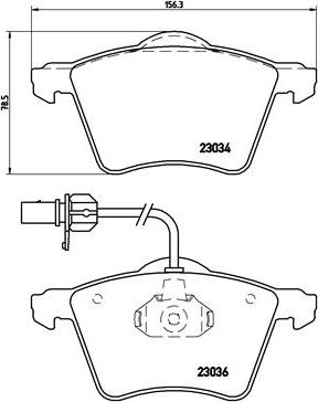 Brembo P 85 052 - Bromsbeläggssats, skivbroms xdelar.se