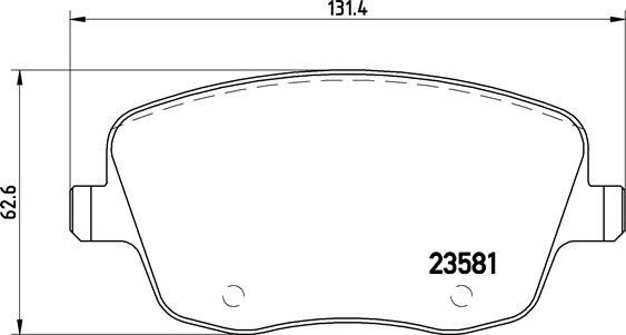 Brembo P 85 057 - Bromsbeläggssats, skivbroms xdelar.se