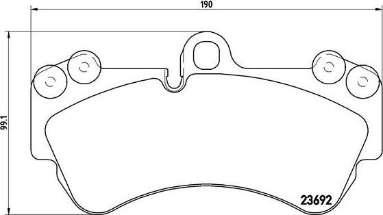 Brembo P 85 069 - Bromsbeläggssats, skivbroms xdelar.se