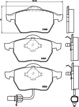 Brembo P 85 060 - Bromsbeläggssats, skivbroms xdelar.se