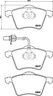 Brembo P 85 062 - Bromsbeläggssats, skivbroms xdelar.se