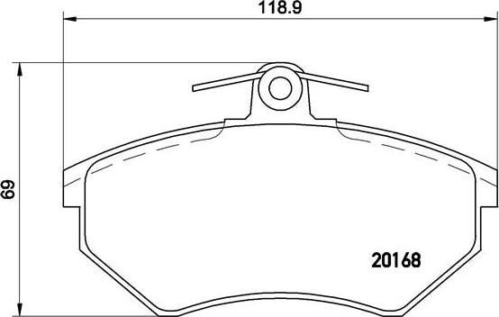 Brembo P 85 015 - Bromsbeläggssats, skivbroms xdelar.se