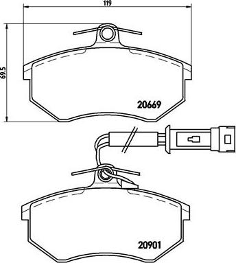 Brembo P 85 016 - Bromsbeläggssats, skivbroms xdelar.se