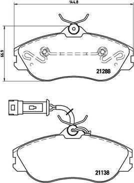 Brembo P 85 018 - Bromsbeläggssats, skivbroms xdelar.se