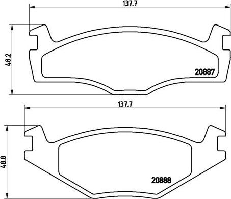 Brembo P 85 012 - Bromsbeläggssats, skivbroms xdelar.se