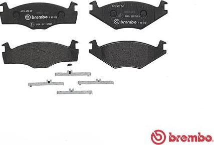 Brembo P 85 012 - Bromsbeläggssats, skivbroms xdelar.se