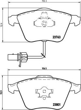 Brembo P 85 084 - Bromsbeläggssats, skivbroms xdelar.se